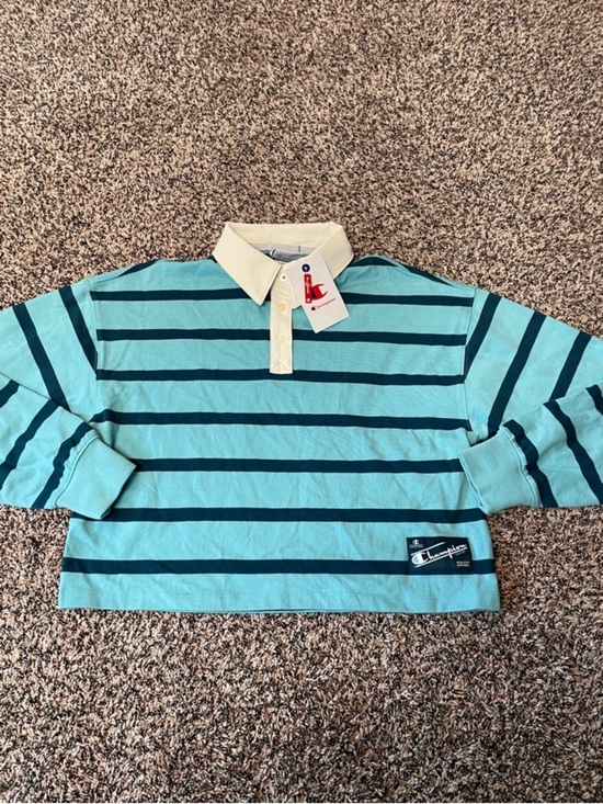 Champion Tops - Champion Boxy Striped Rugby Tee Woman’s Size M | NWT